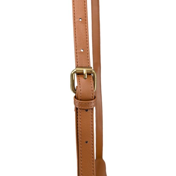 JJ Winters Ivy Crossbody Leather Bag Caramel Brown Purse Adjustable Strap - Picture 15 of 16